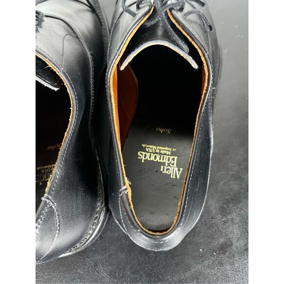 Allen Edmonds Soho Black Soho Cap Toe Lace Up Balmoral Size 8 1/2 - Picture 6 of 16
